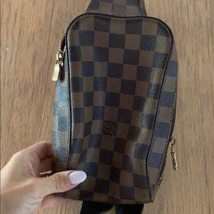 Lv checkered cross body